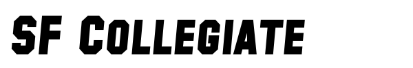 SF Collegiate font preview